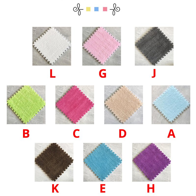 Soft Plush Baby Play Mat EVA Foam Children's Carpet Interlocking Exercise Tiles Floor Carpet And Rug for Kids Pad 30*30 CM