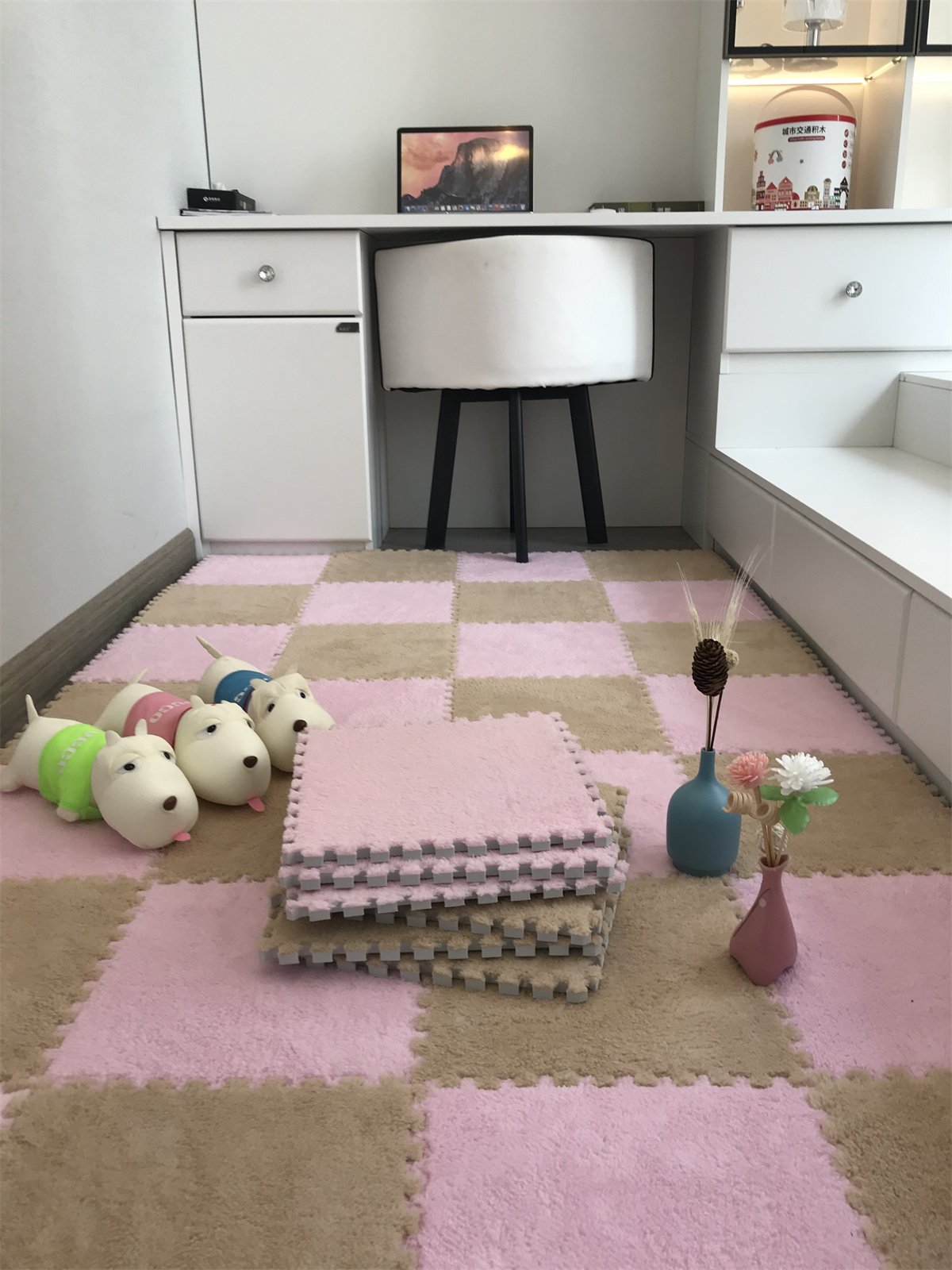 Soft Plush Baby Play Mat EVA Foam Children's Carpet Interlocking Exercise Tiles Floor Carpet And Rug for Kids Pad 30*30 CM