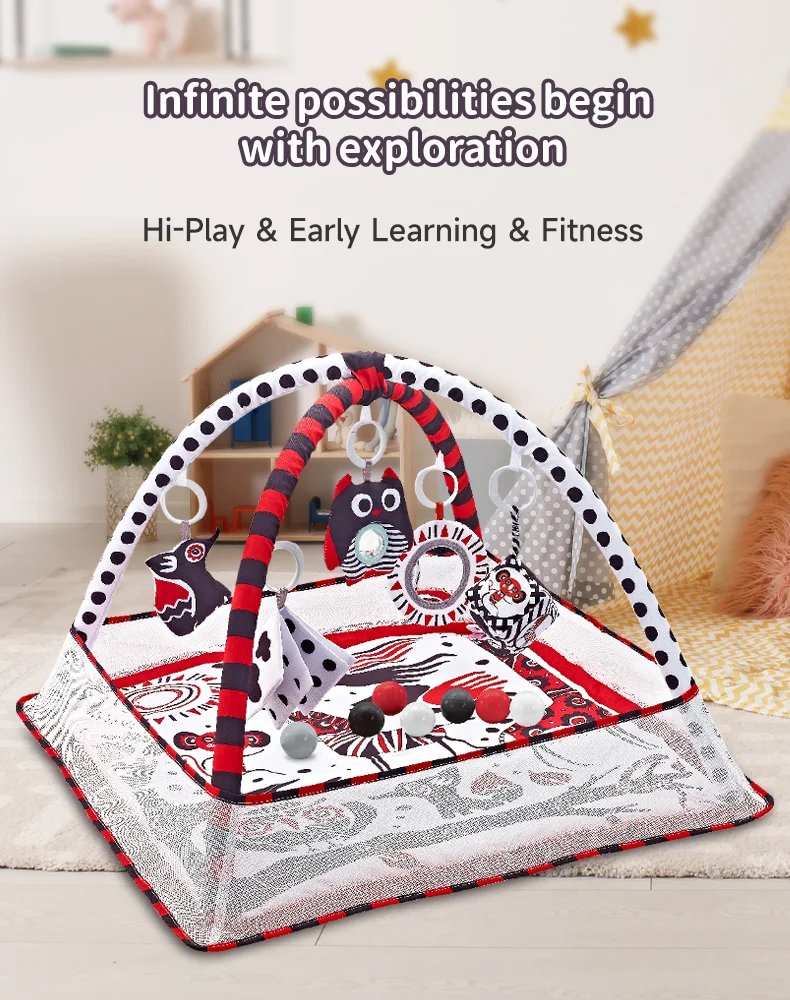Baby Play Gym Play Mat Tummy Time Activity Game Pad 0-36 Months Newborn Baby Crawling Blanket Baby Fitness Stand Toys Gifts