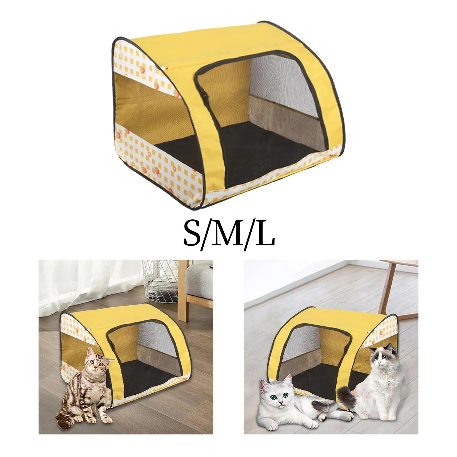 Foldable Cats Pen Tent,Pet Crate House,Spacious Enclosed Tent,Detachable Puppy Playpen,Collapsible Pets Playpen for Travel Use