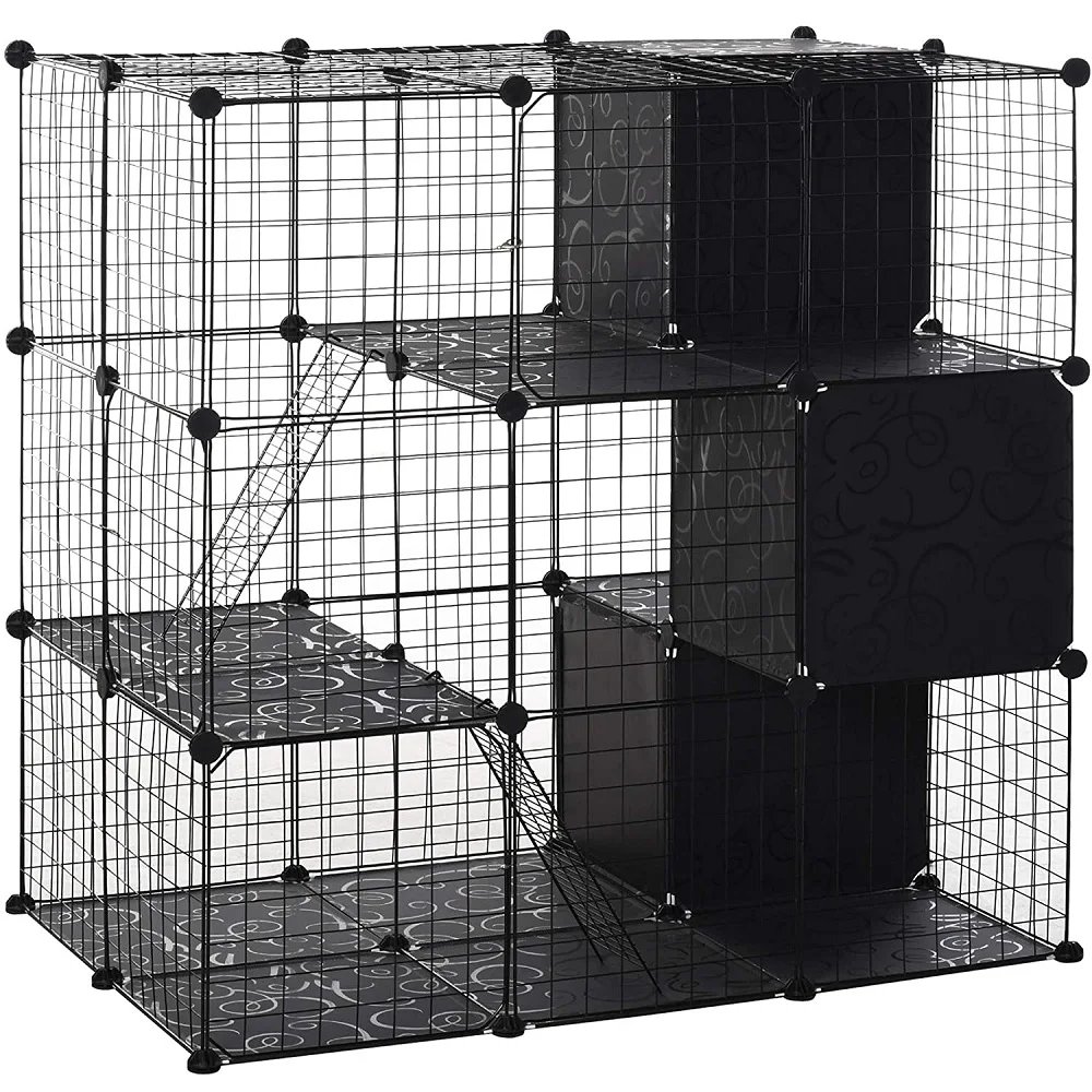 Foldable Pet Playpen Crate Iron Fence Puppy Kennel House Puppy Rabbit Dog Gate Supplies Exercise Training Cage