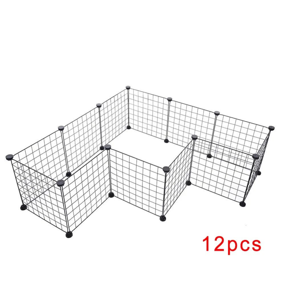 Foldable Pet Playpen Crate Iron Fence Puppy Kennel House Puppy Rabbit Dog Gate Supplies Exercise Training Cage