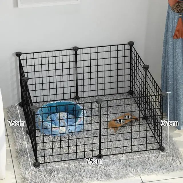Foldable Pet Playpen Crate Iron Fence Puppy Kennel House Puppy Rabbit Dog Gate Supplies Exercise Training Cage