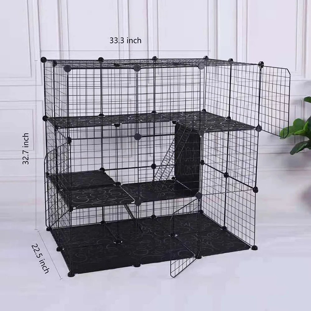 Foldable Pet Playpen Crate Iron Fence Puppy Kennel House Puppy Rabbit Dog Gate Supplies Exercise Training Cage