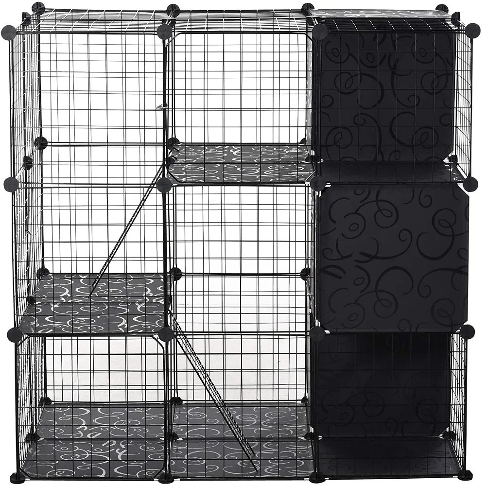 Foldable Pet Playpen Crate Iron Fence Puppy Kennel House Puppy Rabbit Dog Gate Supplies Exercise Training Cage
