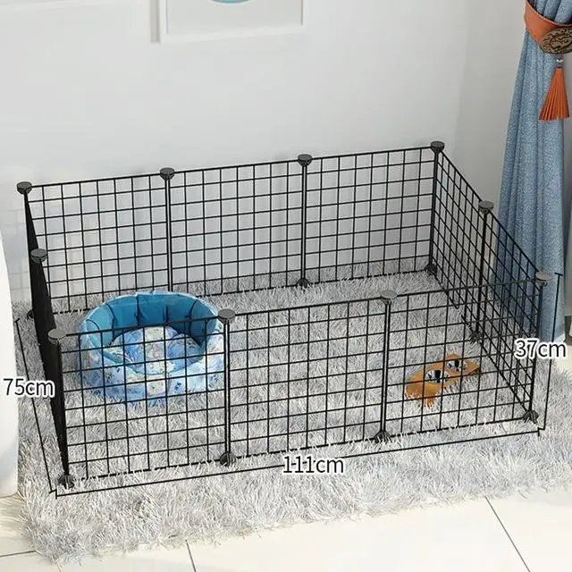 Foldable Pet Playpen Crate Iron Fence Puppy Kennel House Puppy Rabbit Dog Gate Supplies Exercise Training Cage