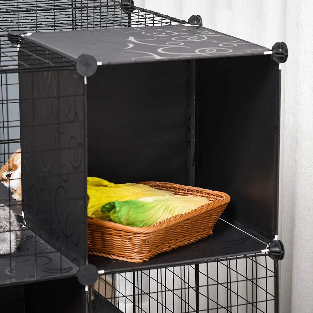 Foldable Pet Playpen Crate Iron Fence Puppy Kennel House Puppy Rabbit Dog Gate Supplies Exercise Training Cage