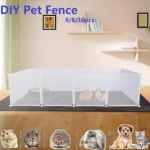 Kleintier-Freilaufgehege DIY frei kombinierbarer Tierzaun Welpenkäfig Zwinger für Hund, Katze, Kätzchen, Kaninchen, Meerschweinchen, Hase, Igel