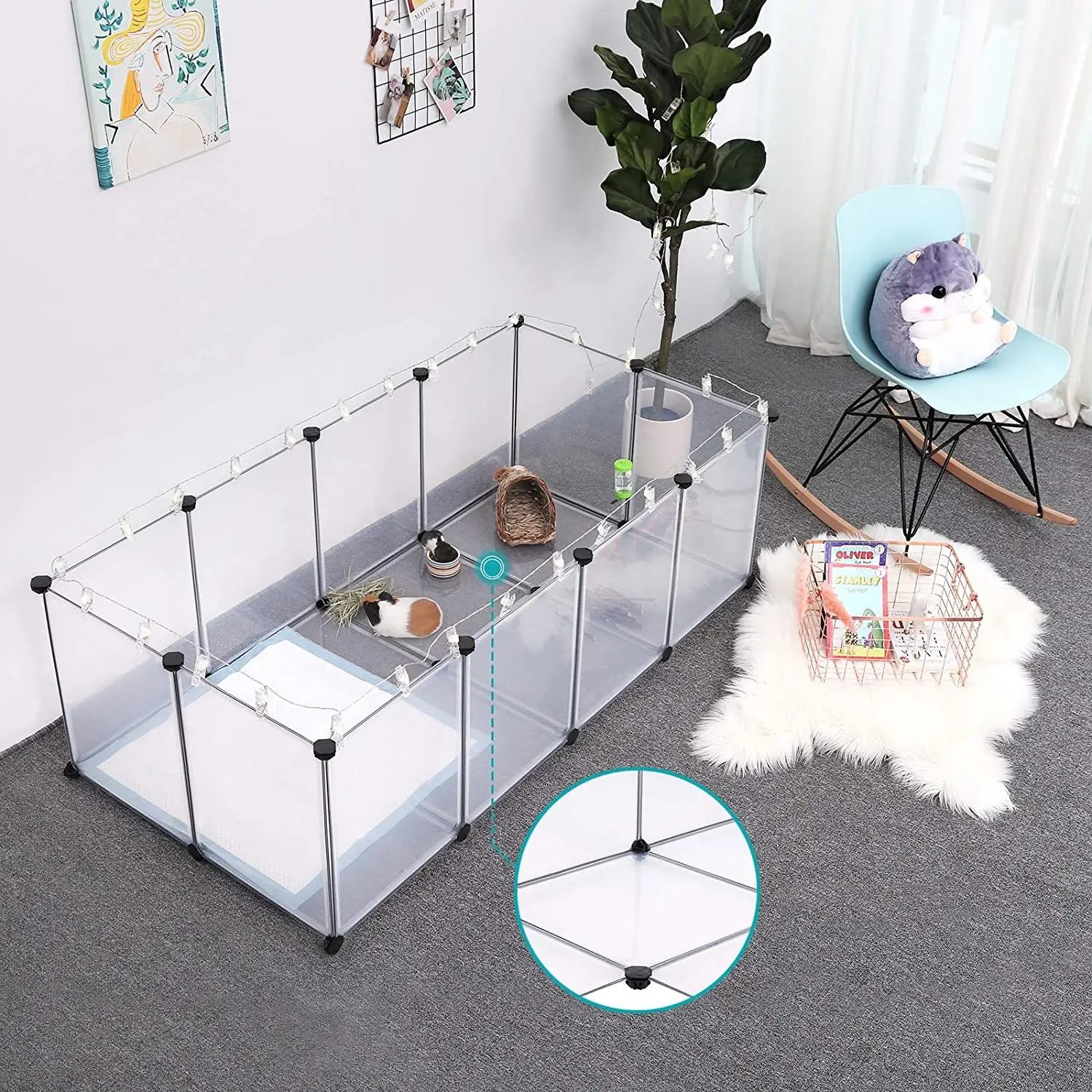 Dog Fences Pet Playpen DIY Animal Cat Crate Cave Multi-functional Sleeping Playing Kennel rabbits guinea pig Cage Dog House