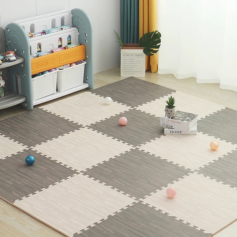 Wood Grain Puzzle Floor Foam Carpet Bedroom Splicing Mat Baby Play Mat Interlocking Exercise Tiles30*30cm Wood Grain Puzzle Floor Foam Carpet Bedroom Splicing Mat Baby Play Mat Interlocking Exercise Tiles30*30cm