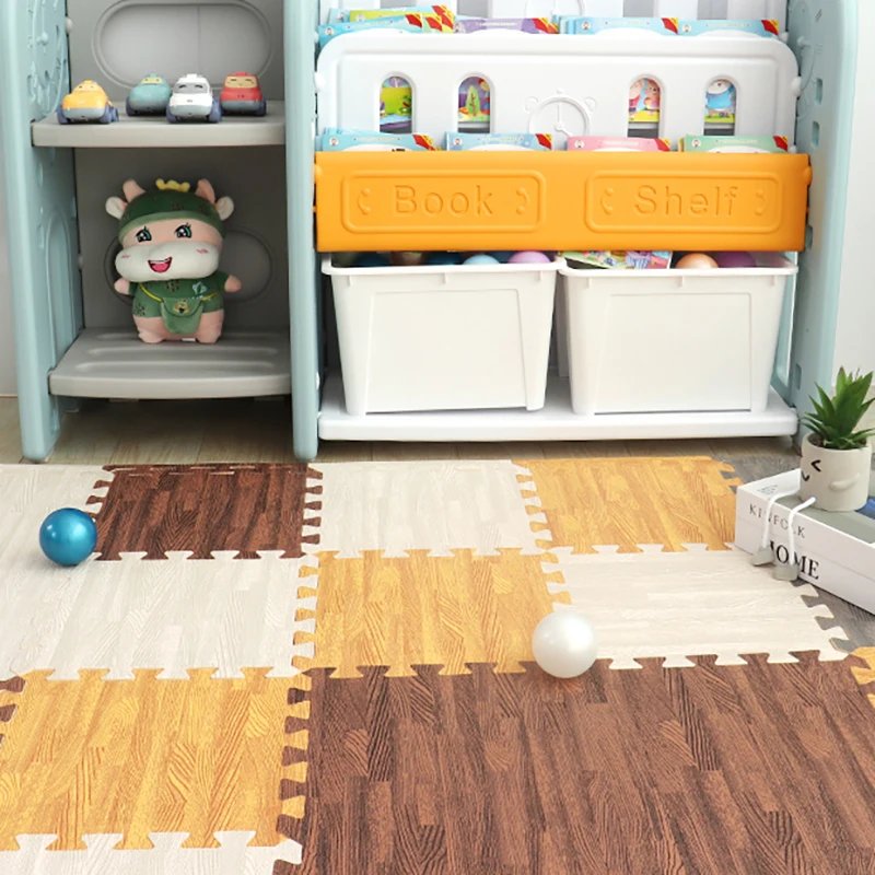Wood Grain Puzzle Floor Foam Carpet Bedroom Splicing Mat Baby Play Mat Interlocking Exercise Tiles30*30cm Wood Grain Puzzle Floor Foam Carpet Bedroom Splicing Mat Baby Play Mat Interlocking Exercise Tiles30*30cm