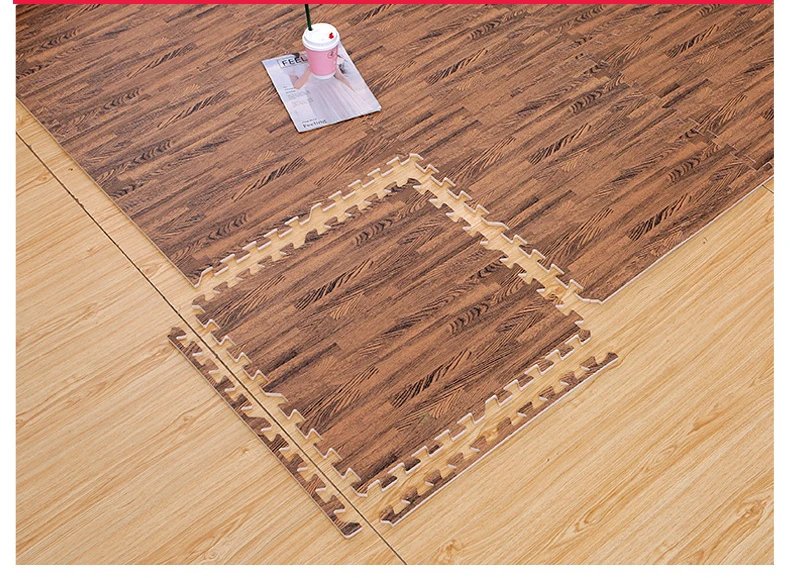 Wood Grain Puzzle Floor Foam Carpet Bedroom Splicing Mat Baby Play Mat Interlocking Exercise Tiles30*30cm Wood Grain Puzzle Floor Foam Carpet Bedroom Splicing Mat Baby Play Mat Interlocking Exercise Tiles30*30cm