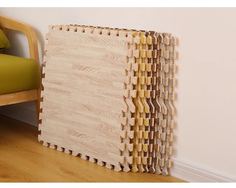 Wood Grain Puzzle Floor Foam Carpet Bedroom Splicing Mat Baby Play Mat Interlocking Exercise Tiles30*30cm Wood Grain Puzzle Floor Foam Carpet Bedroom Splicing Mat Baby Play Mat Interlocking Exercise Tiles30*30cm