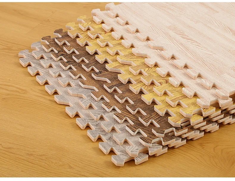 Wood Grain Puzzle Floor Foam Carpet Bedroom Splicing Mat Baby Play Mat Interlocking Exercise Tiles30*30cm Wood Grain Puzzle Floor Foam Carpet Bedroom Splicing Mat Baby Play Mat Interlocking Exercise Tiles30*30cm