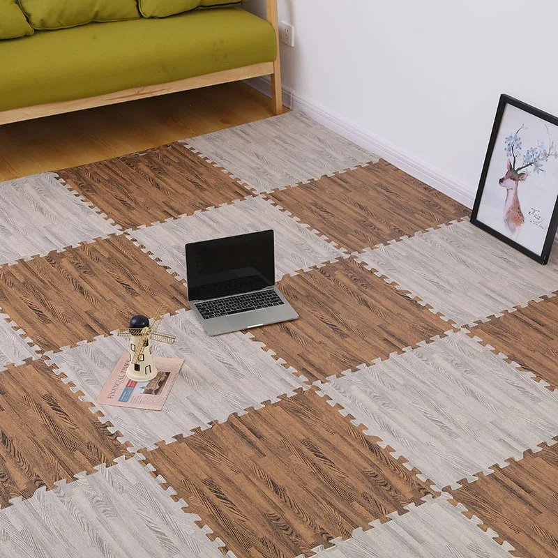 Wood Grain Puzzle Floor Foam Carpet Bedroom Splicing Mat Baby Play Mat Interlocking Exercise Tiles30*30cm Wood Grain Puzzle Floor Foam Carpet Bedroom Splicing Mat Baby Play Mat Interlocking Exercise Tiles30*30cm