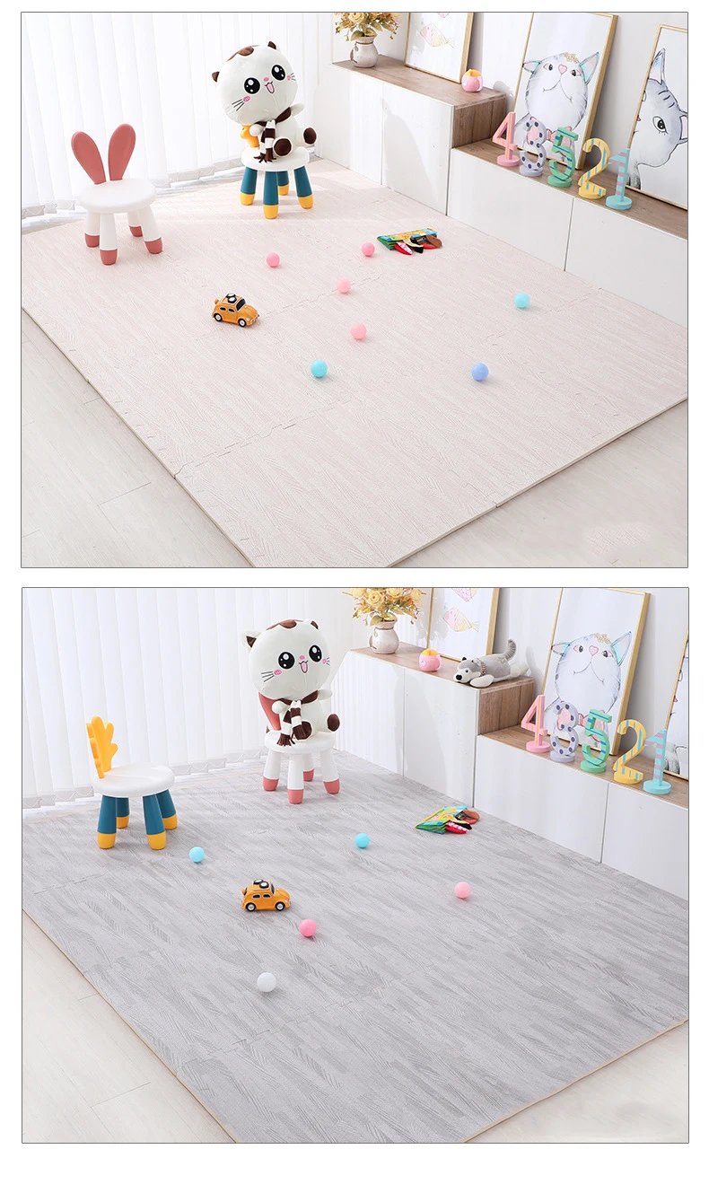 Wood Grain Puzzle Floor Foam Carpet Bedroom Splicing Mat Baby Play Mat Interlocking Exercise Tiles30*30cm Wood Grain Puzzle Floor Foam Carpet Bedroom Splicing Mat Baby Play Mat Interlocking Exercise Tiles30*30cm
