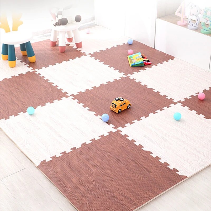 Wood Grain Puzzle Floor Foam Carpet Bedroom Splicing Mat Baby Play Mat Interlocking Exercise Tiles30*30cm Wood Grain Puzzle Floor Foam Carpet Bedroom Splicing Mat Baby Play Mat Interlocking Exercise Tiles30*30cm