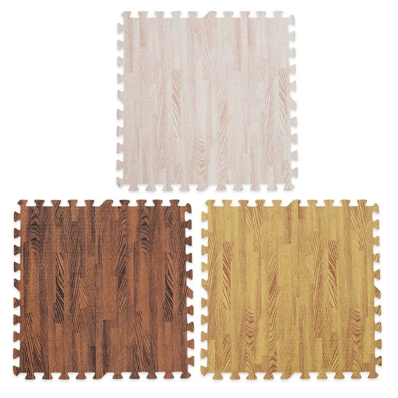 Wood Grain Puzzle Floor Foam Carpet Bedroom Splicing Mat Baby Play Mat Interlocking Exercise Tiles30*30cm Wood Grain Puzzle Floor Foam Carpet Bedroom Splicing Mat Baby Play Mat Interlocking Exercise Tiles30*30cm