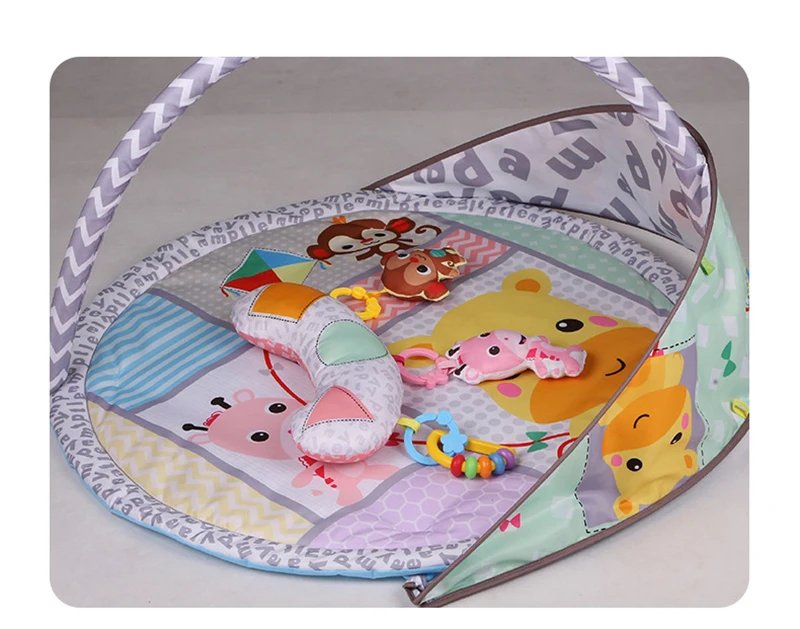 Infant Activity Gym Foldable Play Mat Crawling Game Blanket Baby Fitness Frame Educational Rug Mat Toys For Newborn 0-18 Months