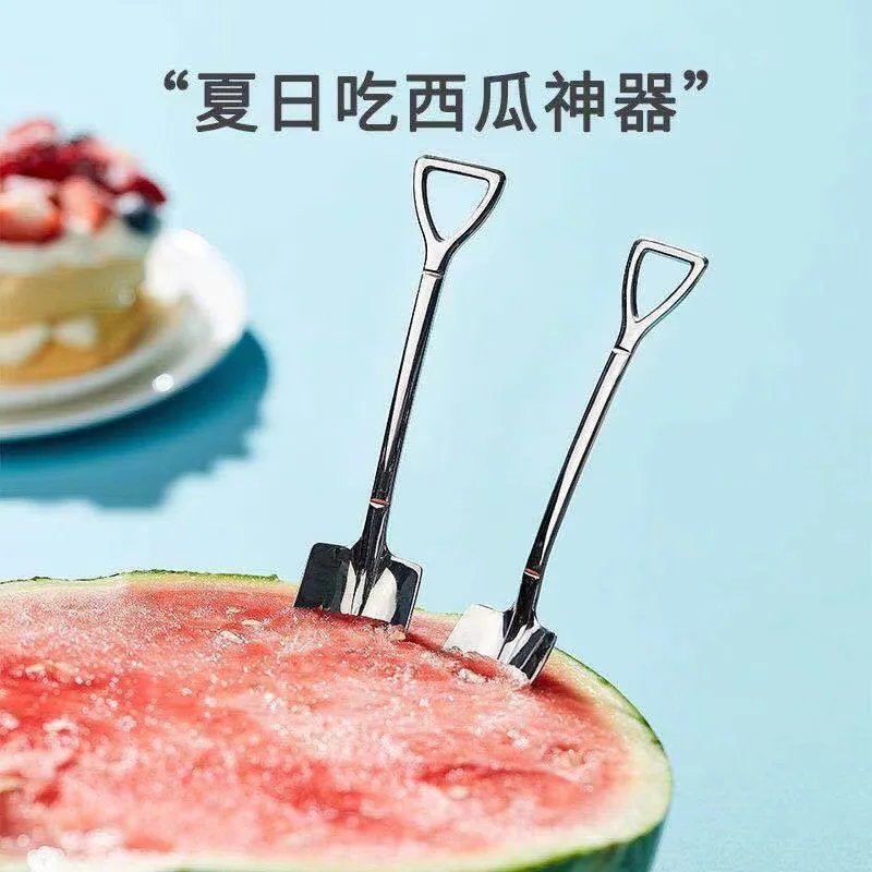 1PCS Coffee Spoon Shovel Spoons TeaSpoons Creative Spoon For Ice Cream Stainless Steel Dessert Scoop Tableware Cutlery Set