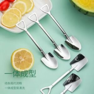 1PCS Kaffeelöffel Schaufel Löffel Teelöffel: Kreativer Löffel für Eiscreme, Edelstahl Dessertlöffel, Besteckset.