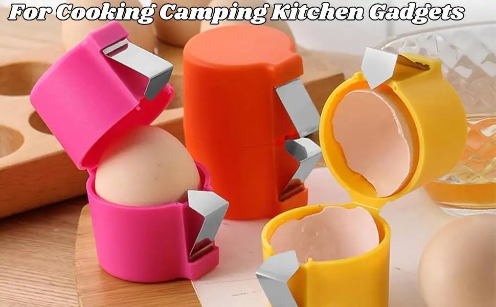 Egg Beater Egg Topper Cutter Tool Egg Cracker Tool Egg Shell Opener Hard Boiled Egg Peeler Kitchen Gadgets Handheld Egg Slicer