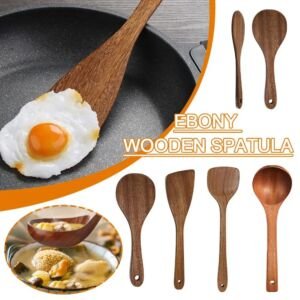Lange Teak-Holzlöffel Schaufel Spatel Zubehör Skimming Holz Suppen Küchengerät Löffel Kochwerkzeug A2S8