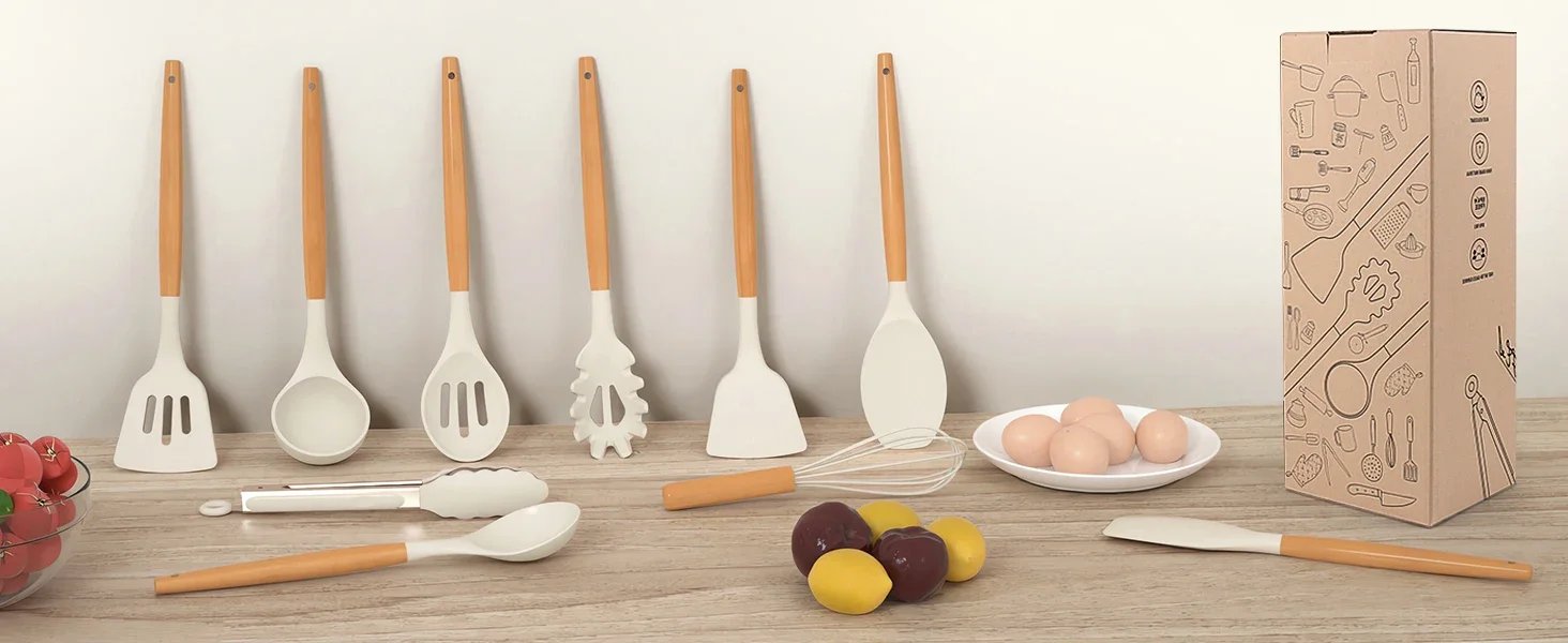 Kitchen Kit 12 Pieces Silicone Food Grade Utensils Cooking Sets Turner Spatula Measuring Spoon Practical Cookware Tool Kitchenwa Kitchen Kit 12 Pieces Silicone Food Grade Utensils Cooking Sets Turner Spatula Measuring Spoon Practical Cookware Tool Kitchenwa