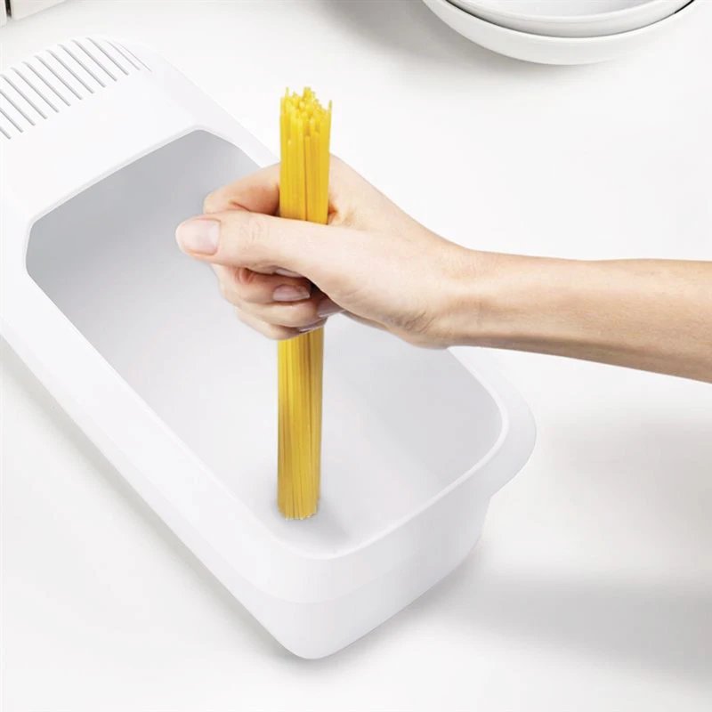Microwave Noodles Pasta Cooker With Strainer Plastic Spaghetti Vegetable Steamer Dishwasher Kitchen Accessories No scale lines