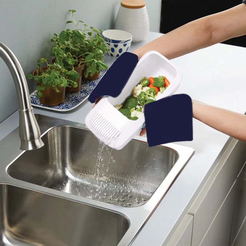 Microwave Noodles Pasta Cooker With Strainer Plastic Spaghetti Vegetable Steamer Dishwasher Kitchen Accessories No scale lines