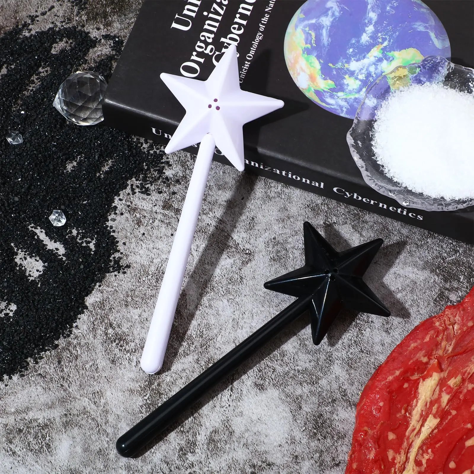 1/4Pc Salt Pepper Shaker Wand Refillable Seasoning Spice Magic Wands 3 Holes Container for Kitchen Dining BBQ Party Supplies
