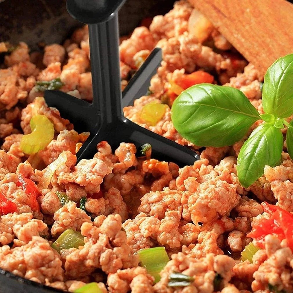 Kitchen Stirrer Multi-Functional Heat-Resistant Hamburger Masher & Chopper Manual Meat Grinding and pounding meat shovel