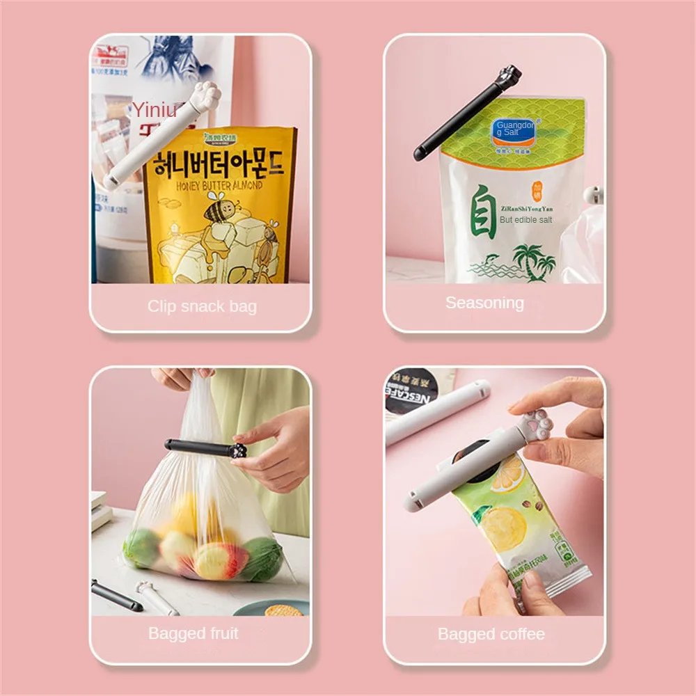 Food Seal Clip Cute Cat Claw Kitchen Sealing Clip Kitchen Accessories Sealing Clamp Reusable 6 Pack Food Preservation Kawaii