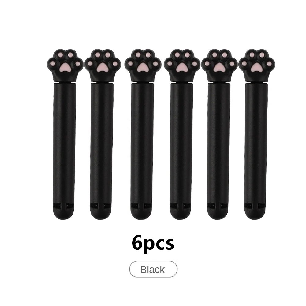 Food Seal Clip Cute Cat Claw Kitchen Sealing Clip Kitchen Accessories Sealing Clamp Reusable 6 Pack Food Preservation Kawaii