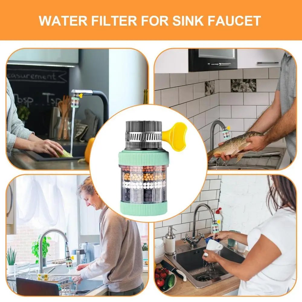 Faucet Mount Filters Carbon Kitchen Water Sink Filter Anti-Splash Purifier Water Filtering Accessories Body Health Supplies