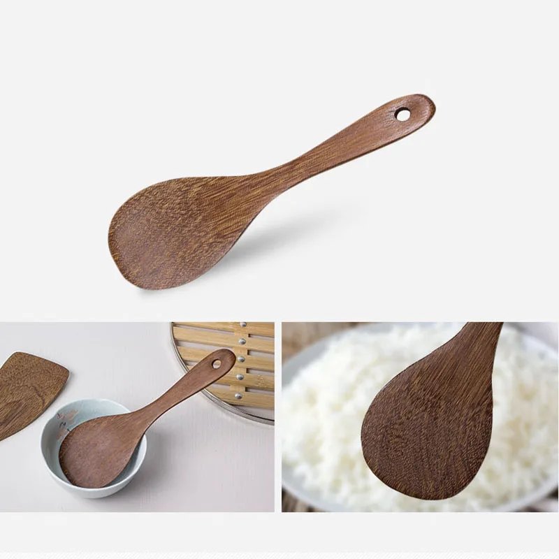 1PC Thailand Teak Natural Wood Tableware Spoon Frying Pan Scoop Cooking Utensils Fried Shovel Spatula Kitchen Cooking Tool 1PC Thailand Teak Natural Wood Tableware Spoon Frying Pan Scoop Cooking Utensils Fried Shovel Spatula Kitchen Cooking Tool