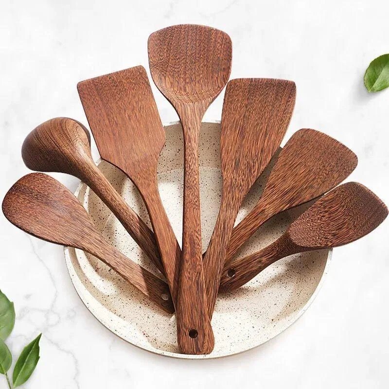 1PC Thailand Teak Natural Wood Tableware Spoon Frying Pan Scoop Cooking Utensils Fried Shovel Spatula Kitchen Cooking Tool 1PC Thailand Teak Natural Wood Tableware Spoon Frying Pan Scoop Cooking Utensils Fried Shovel Spatula Kitchen Cooking Tool