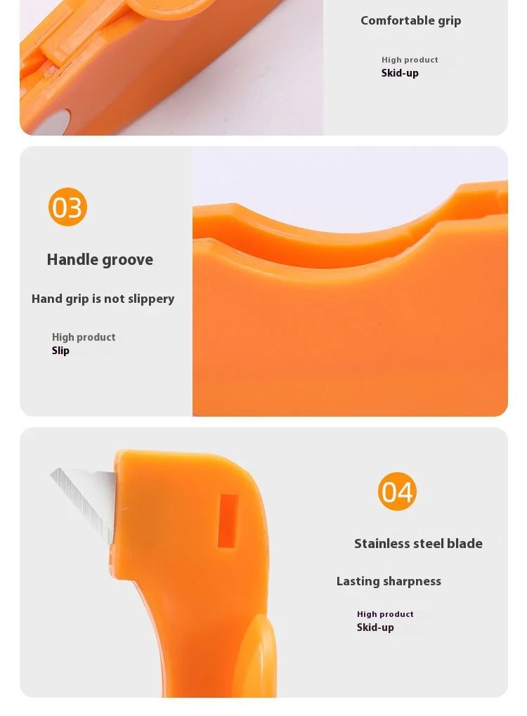 1/2pc Orange/lemon/grapefruit Plastic Plastic Peeler, Creative Cutter With Folding Handle, Kitchen Fruit And Vegetable Gadget