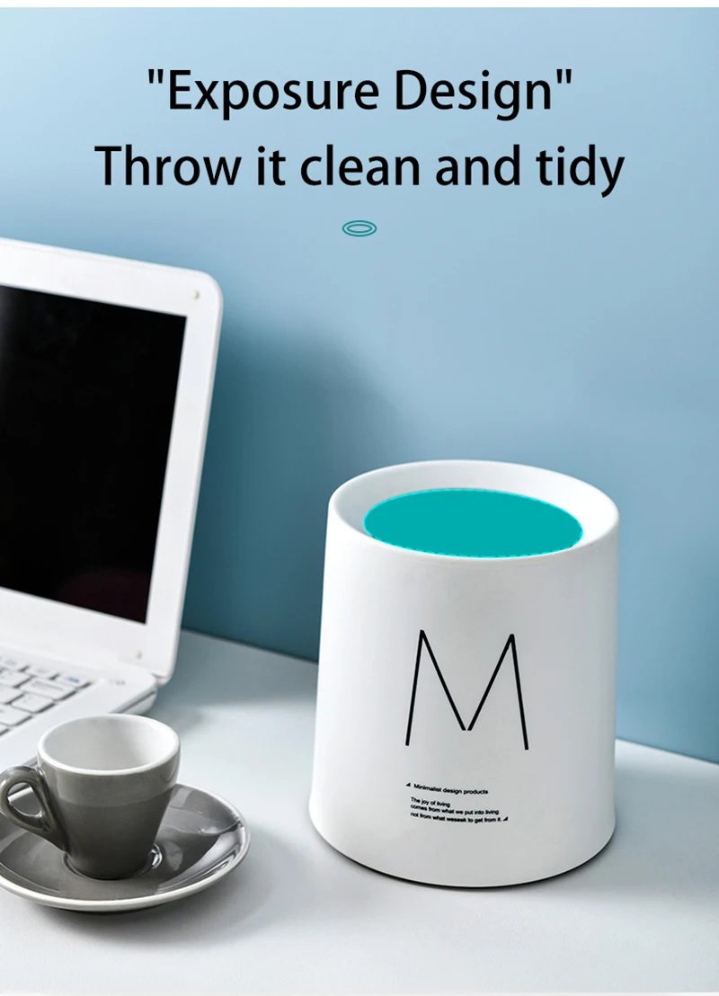Nordic Desktop Double-Layer Mini Trash Can Household Coffee Table Desk Bedside Storage Bucket Can Be Customized Office Can