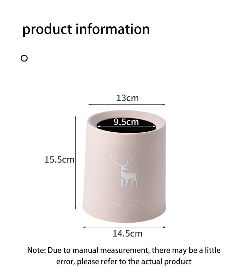 Nordic Desktop Double-Layer Mini Trash Can Household Coffee Table Desk Bedside Storage Bucket Can Be Customized Office Can