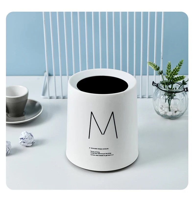 Nordic Desktop Double-Layer Mini Trash Can Household Coffee Table Desk Bedside Storage Bucket Can Be Customized Office Can