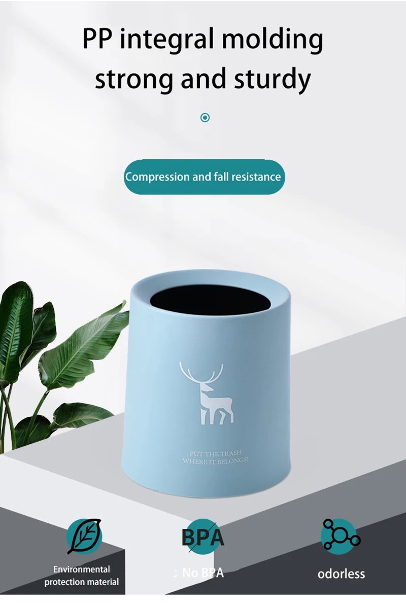 Nordic Desktop Double-Layer Mini Trash Can Household Coffee Table Desk Bedside Storage Bucket Can Be Customized Office Can