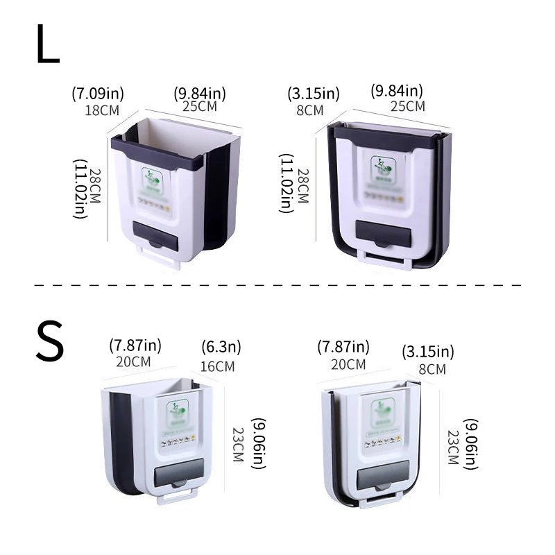 Kitchen Folding Trash Can Wall Mounted Trash Can Kitchen Cabinet Door Mounted Trash Can Folding Trash Can for Vehicles