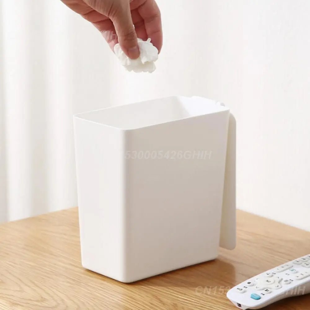 Kitchen Storage Bucket Nordic Style Trash Can Mini Solid Color Desktop Waste Rubbish Holder Bin Storage Organizer Home Storage