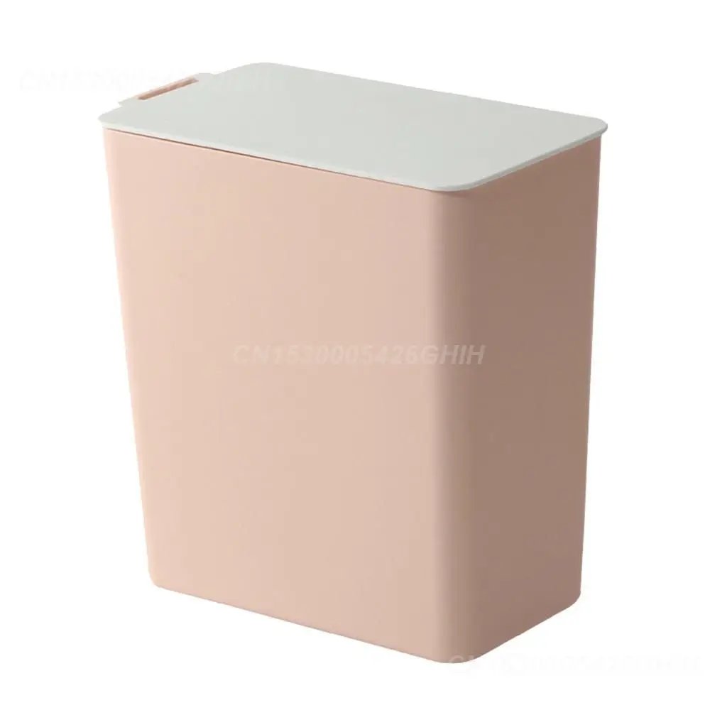 Kitchen Storage Bucket Nordic Style Trash Can Mini Solid Color Desktop Waste Rubbish Holder Bin Storage Organizer Home Storage
