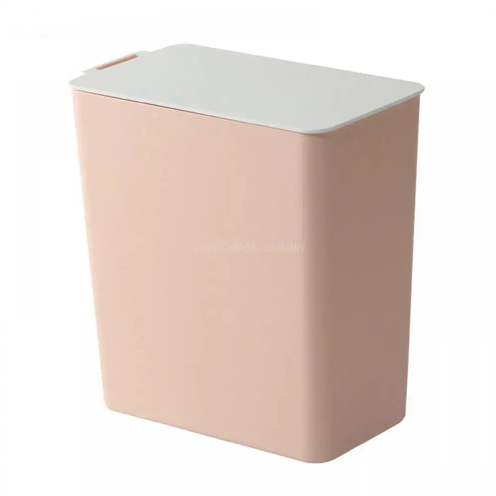 Kitchen Storage Bucket Nordic Style Trash Can Mini Solid Color Desktop Waste Rubbish Holder Bin Storage Organizer Home Storage