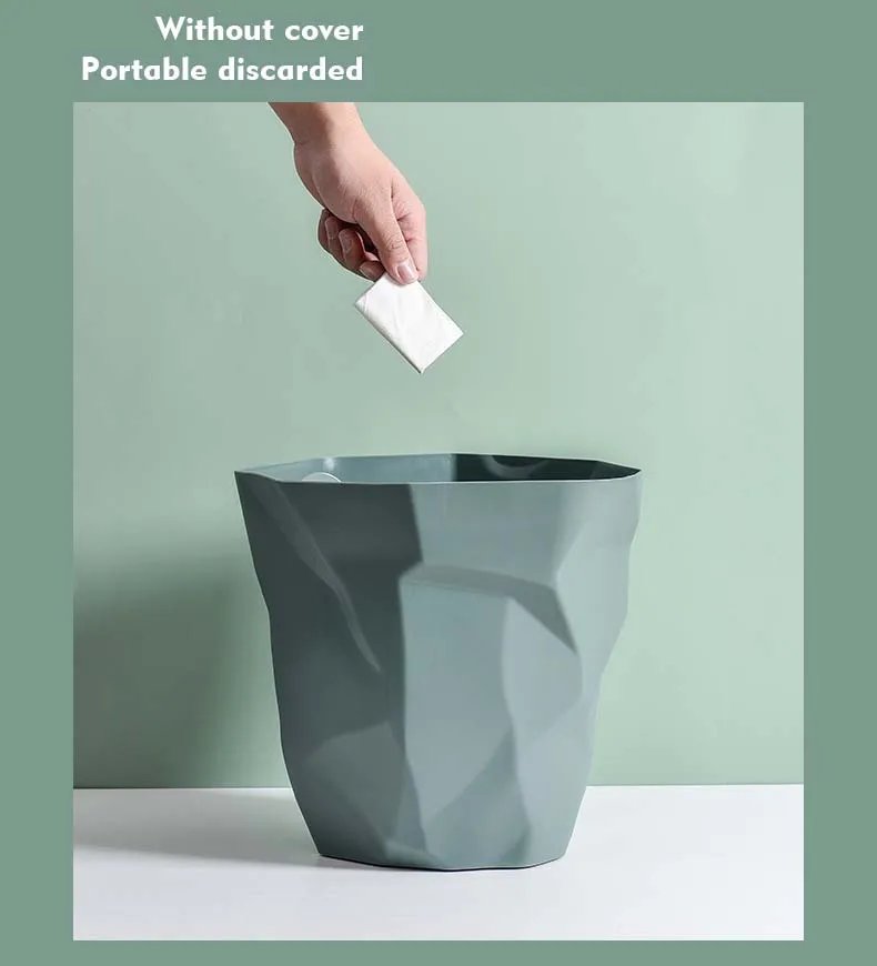 Creative Irregular Trash Can Bathroom Waste Garbage Bin Household Toilet Bin Home Rubbish Can for Kitchen Bathroom Garbage