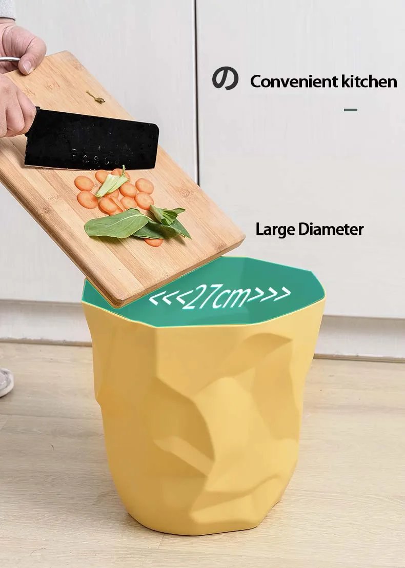 Creative Irregular Trash Can Bathroom Waste Garbage Bin Household Toilet Bin Home Rubbish Can for Kitchen Bathroom Garbage
