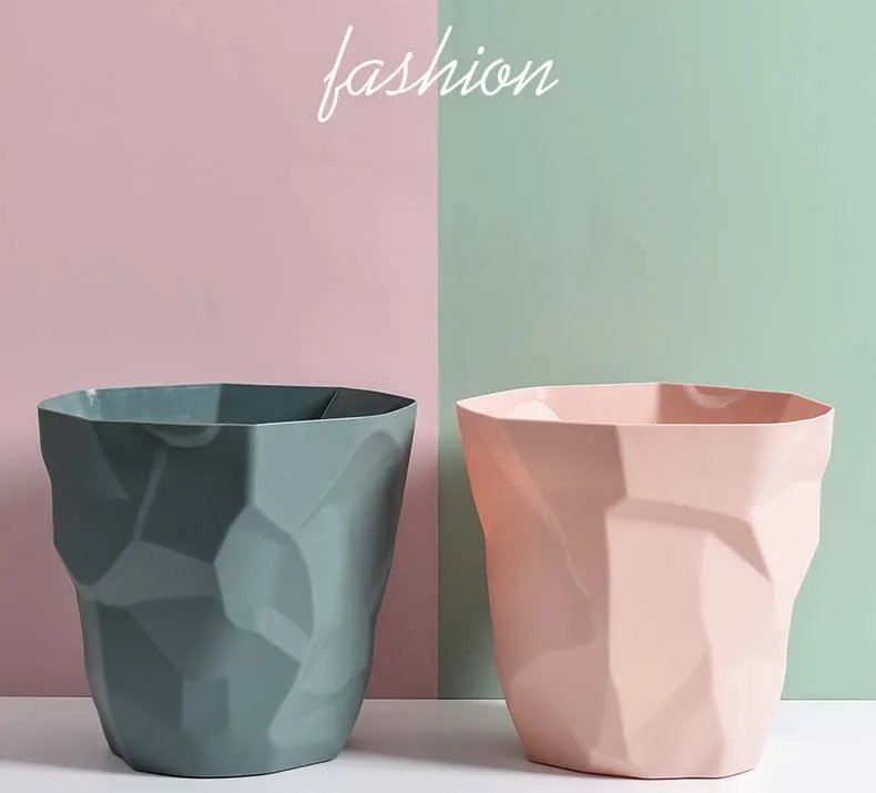 Creative Irregular Trash Can Bathroom Waste Garbage Bin Household Toilet Bin Home Rubbish Can for Kitchen Bathroom Garbage