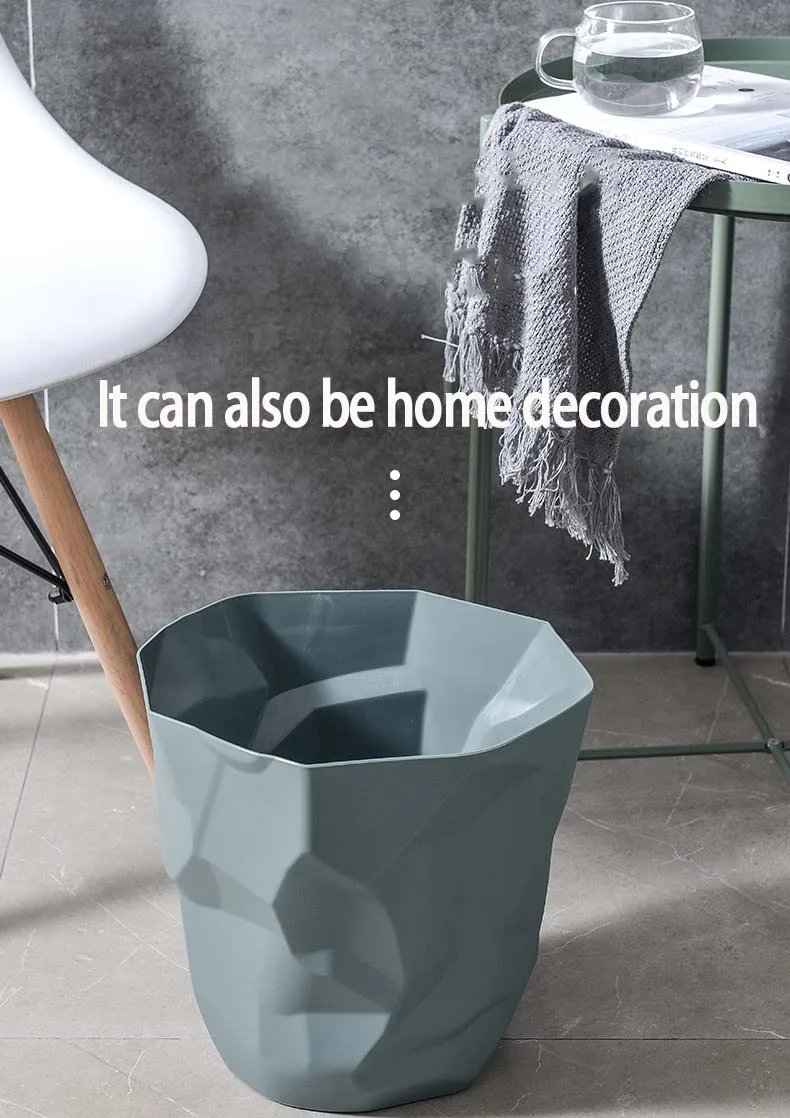 Creative Irregular Trash Can Bathroom Waste Garbage Bin Household Toilet Bin Home Rubbish Can for Kitchen Bathroom Garbage